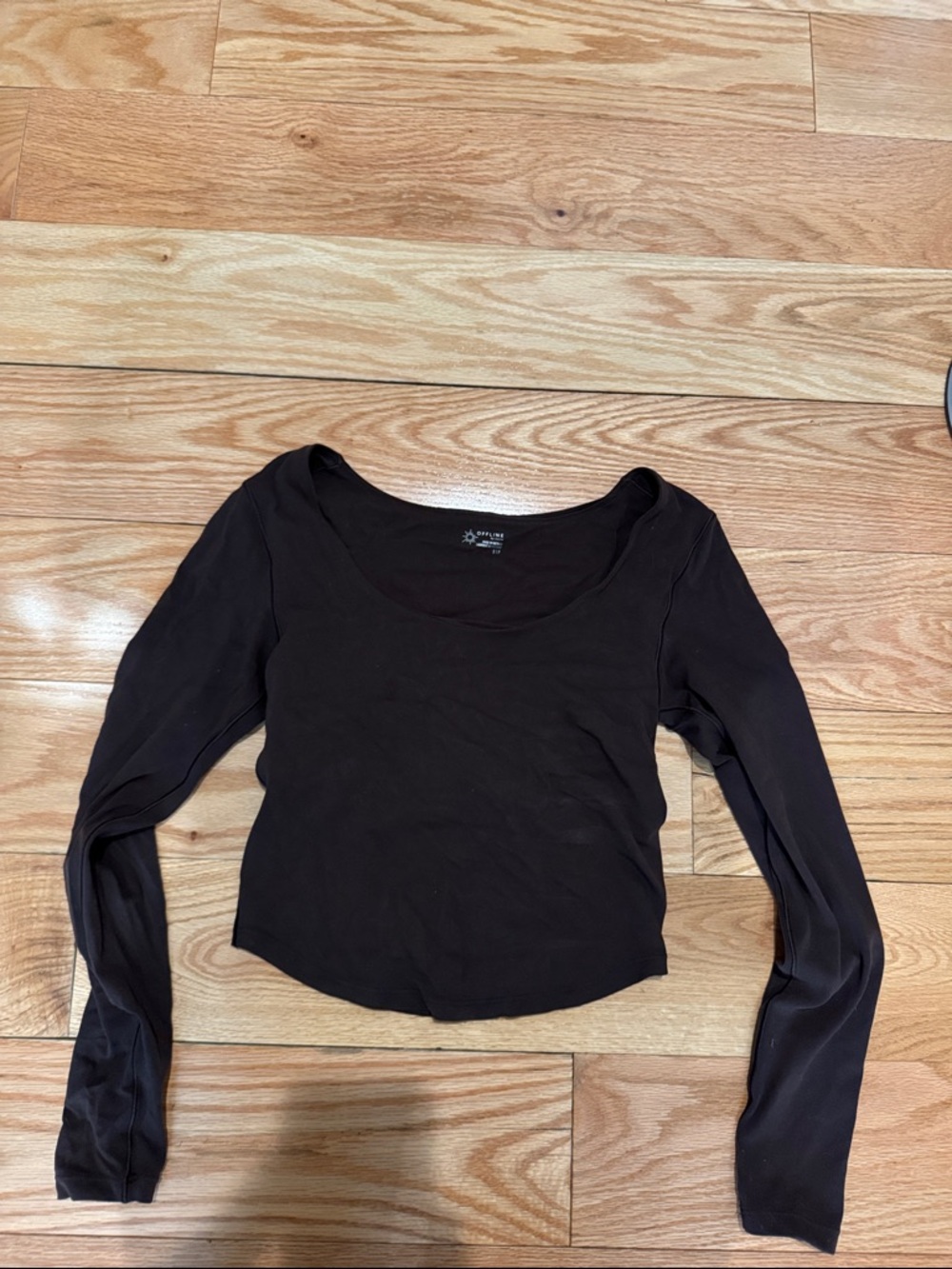Aerie Offline Long-Sleeve Scoop Neck Top